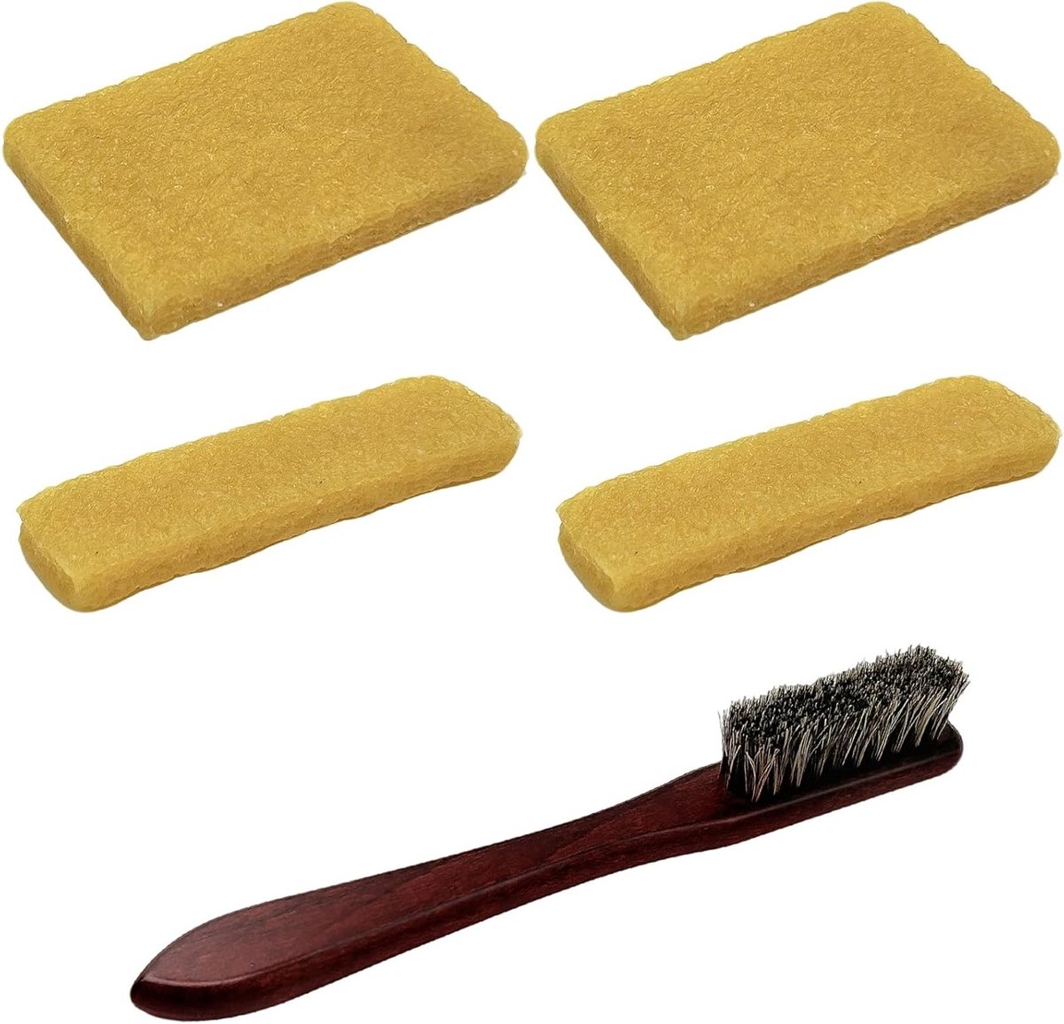 Set van 4 Rubber Gummetjes voor het Verwijderen van Lijm, Resten en Vuil, Ideaal voor Papier en Kunstprojecten, Compacte Afmetingen van 2.4 x 8.2 cm en 5 x 7 cm