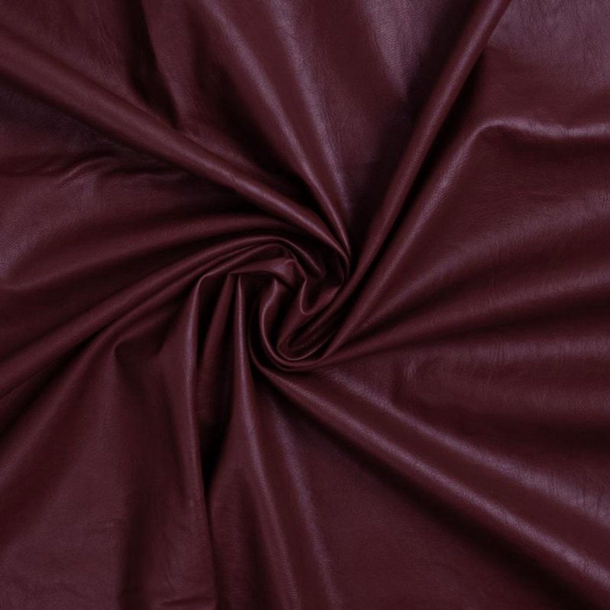 Kunstleer voor Kleding Donker Rood – Lederlook met Viscose Achterzijde – 135 cm Breed – Oeko-Tex – 225 g/m² – Geweven Uni Stof