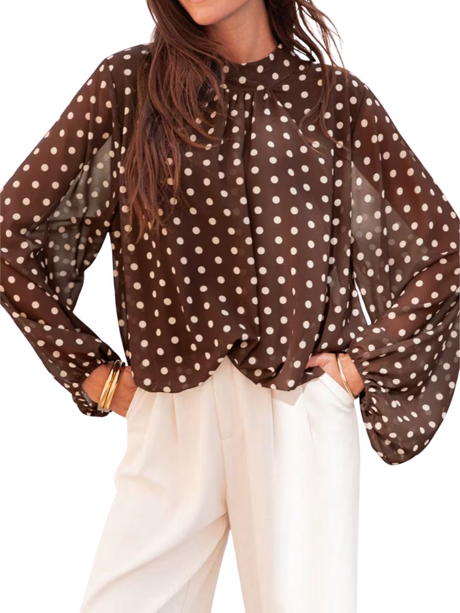 Currero Topje Dames Polkadots - Mouwloze Top - Singlet - Kleding - Shirt - Blouse - Kort - Volwassen - Gemengde kleur S