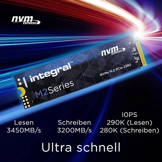 Interne SSD - NVMe M.2 - Snelle Data Opslag - PCIe Gen3x4 - 1 TB - Blauw — afbeelding 3