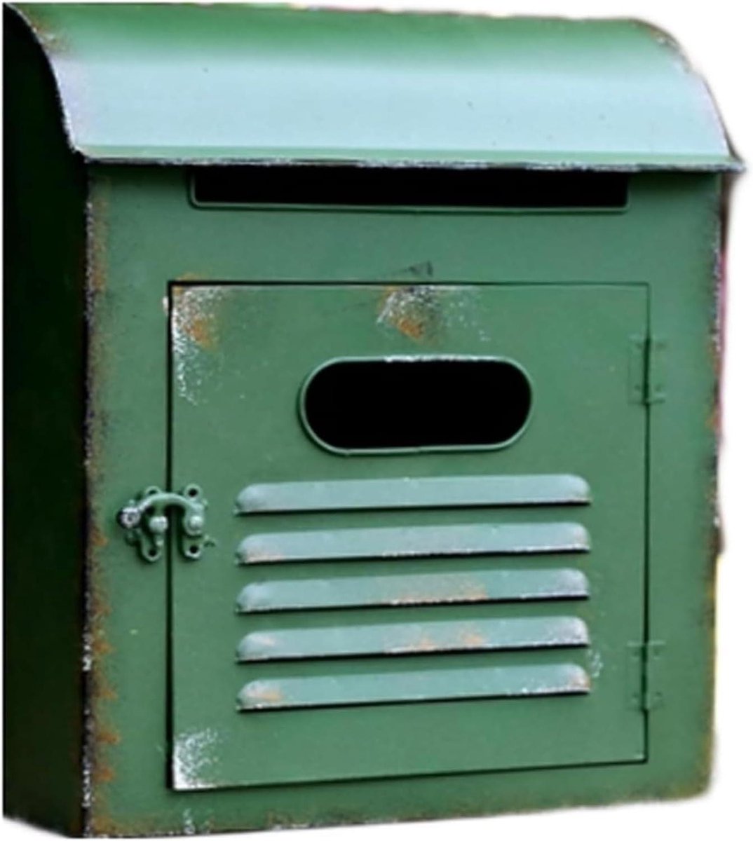 Brievenbus - Wandmontage brievenbus - Post ontvangen - Afsluitbare deur - 26x8x30 cm - Legergroen