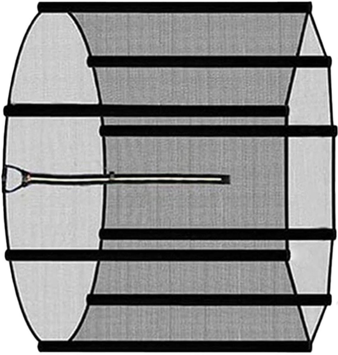 Trampoline Veiligheidsnet - Omheining Net - Veilig Springen - UV-Bestendig Ademend - 10 Voet 8 - Zwart