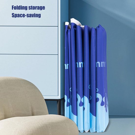 Kinderbadje Opvouwbaar - Opblaasbaar Zwembad - Waterpret Buiten - Stabiele Constructie - 90 x 90 x 48 cm - Blauw — afbeelding 4
