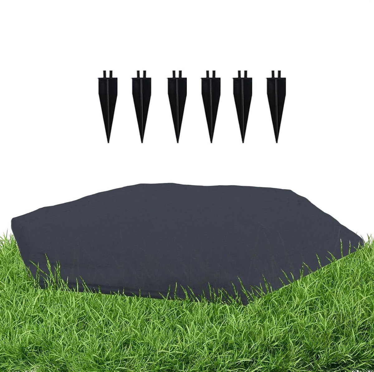 Tuinplaten - Decoratieve stenen - Pad aanleggen - Weerbestendig materiaal - 39 cm diameter - Grijs