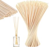 Losse Geurstokjes - 100 Stuks - Luxe Geurstokjes Navulling - 30 x 0,3 cm - Navulling Geurstokjes Aromatherapie - Geurdiffuser - Vervangende Geurstokjes - Geurverspreiders - Fiber, Vezel - Sticks voor Geur parfum - Houtkleur