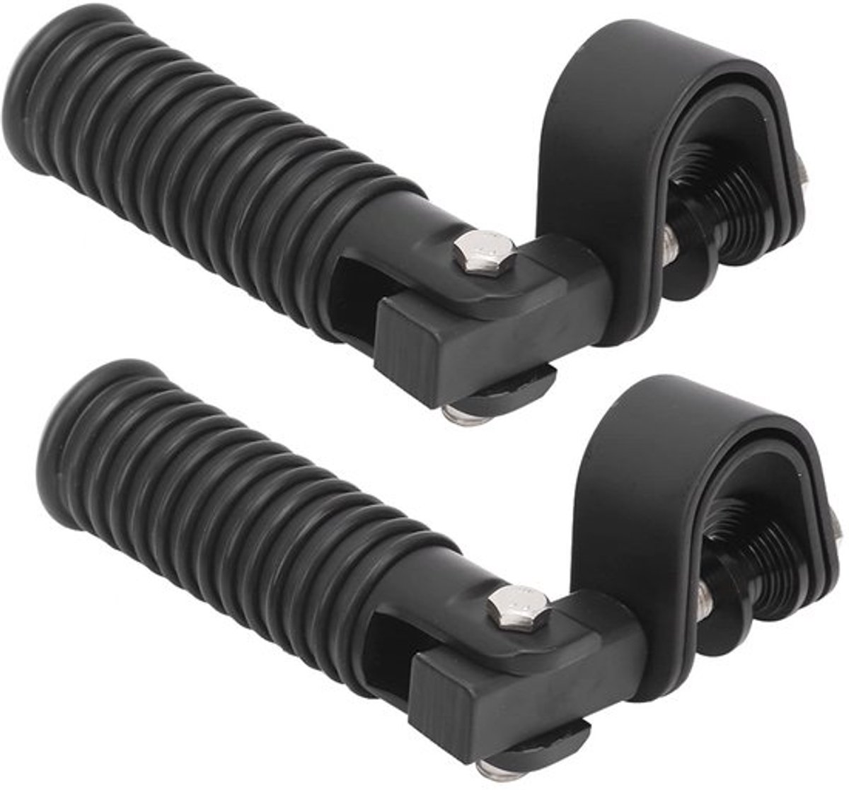 Voetsteunen Sterk en Corrosiebestendig - Voetsteunen Motorfietsen - Rubber/Metaal - 7,5 inch - Eenvoudig te Installeren - 1 Paar - Motorsteunen