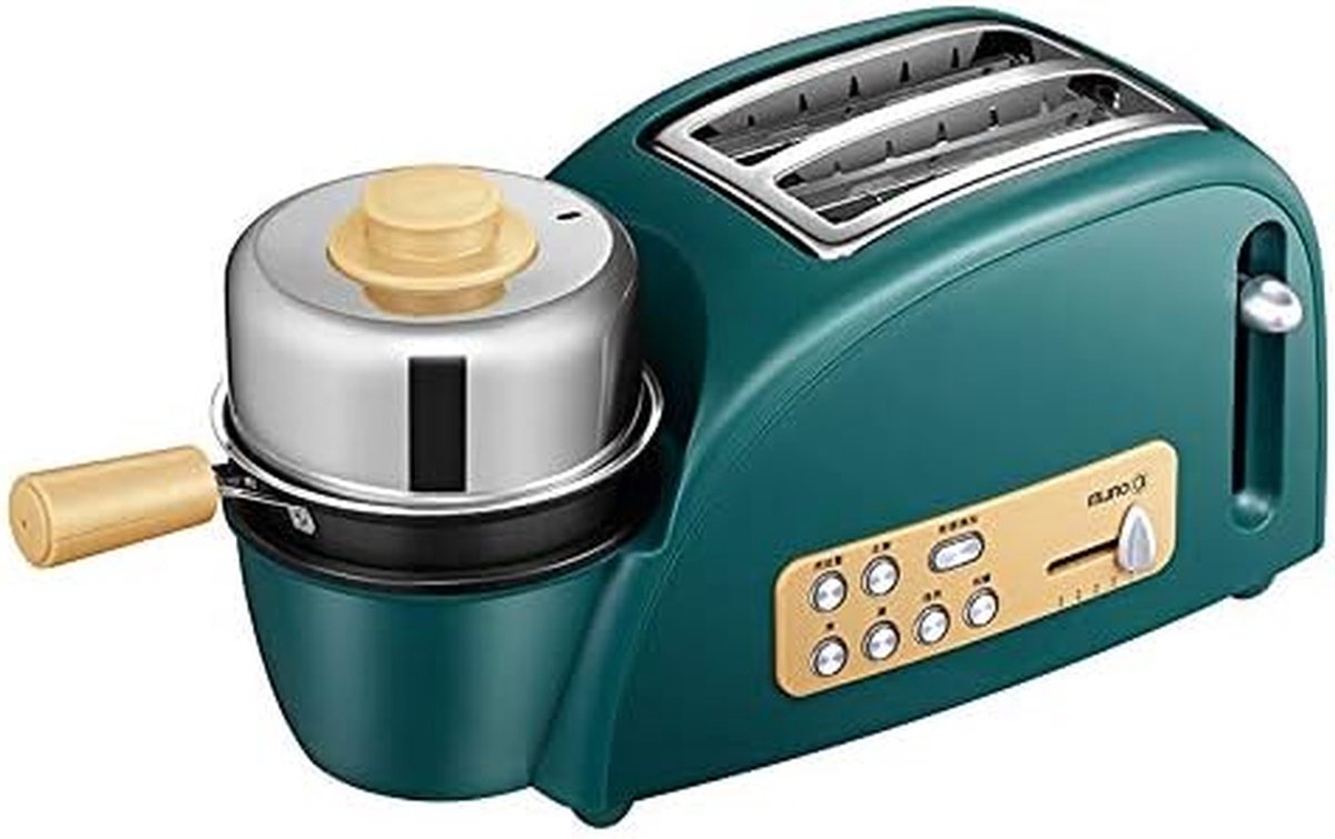 Ontbijtmachine 3-in-1 - Broodrooster Panini Maker - Snel Ontbijt Maken - Gelijkmatige Temperatuurregeling - 1200 Watt - Multicolor