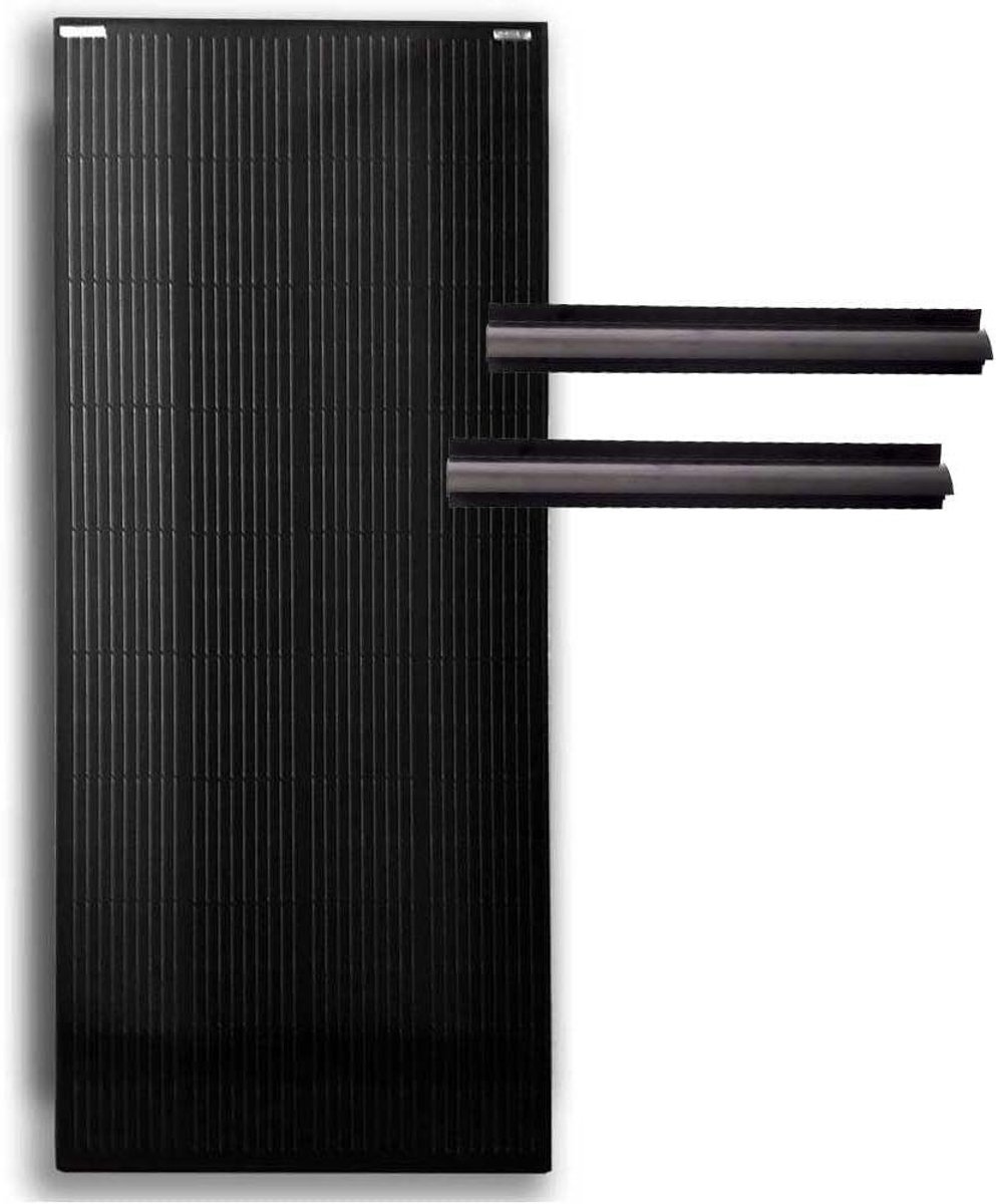 Zonnepaneel Set - Zonnepaneel met Beugels - Camper Energie - Volledig Zwart Design - 180 Wp - Zwart