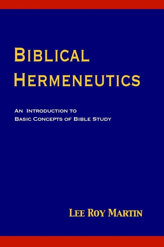 Biblical Hermeneutics - cover