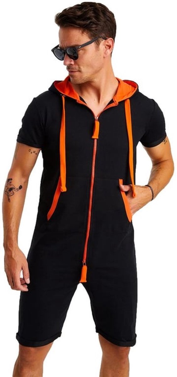 Jumpsuit Heren Slim Fit - Katoenen Overall - Korte Broek - Zomerjumpsuit - Vrijetijdspak - Lichtgewicht Materiaal - Onesie