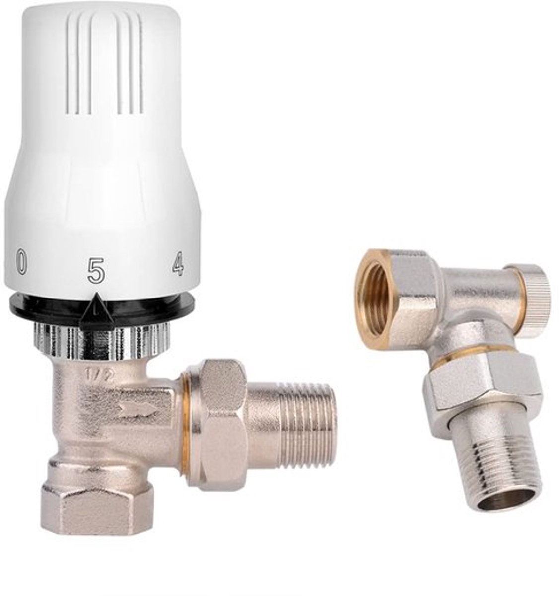 Thermostaatklep Aansluitset voor Radiator - Schroefverbinding 1/2"