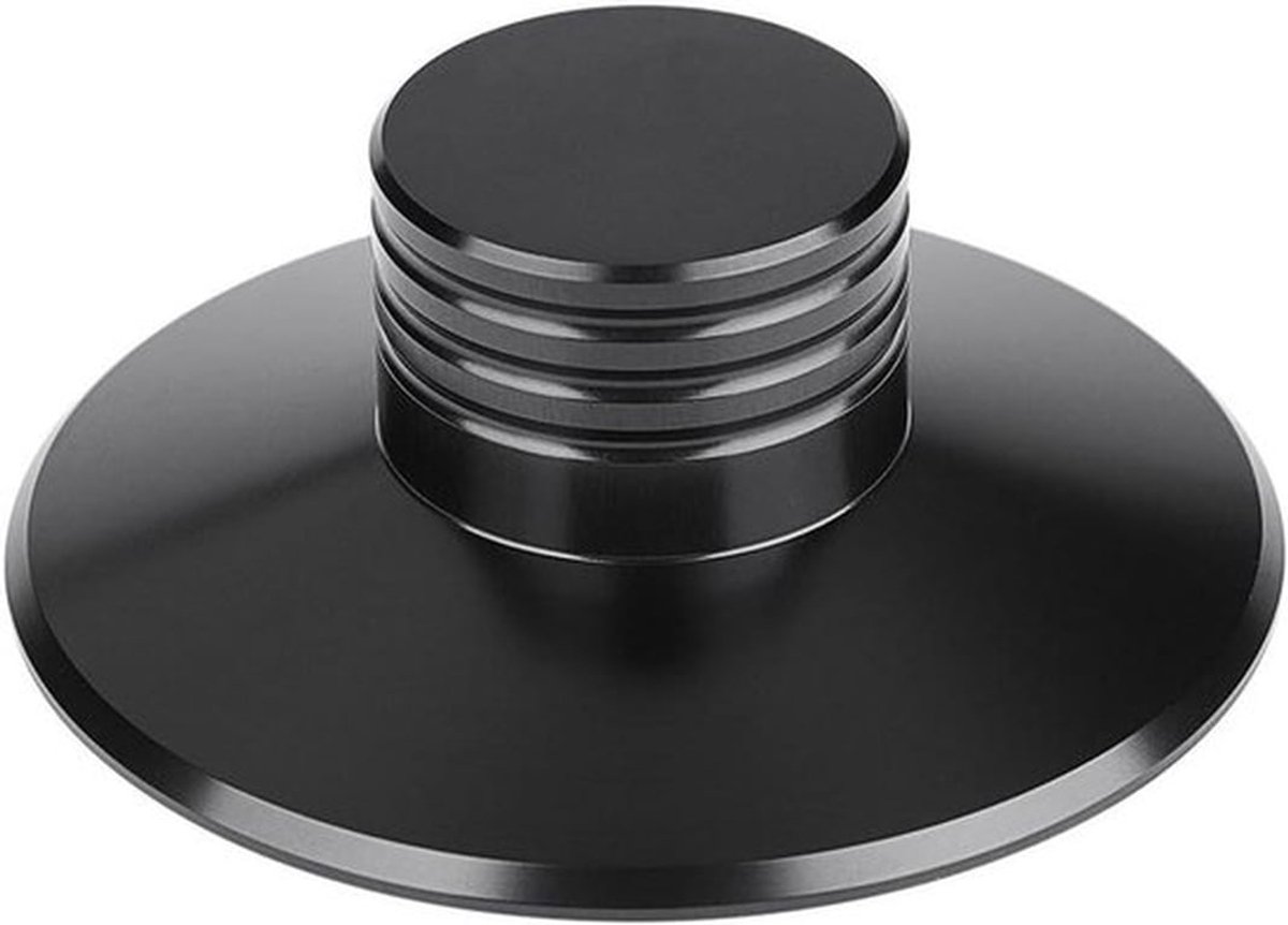 Aluminium Record Gewicht Stabilizer voor LP Speler - Vibratie Reducer - Zwart.