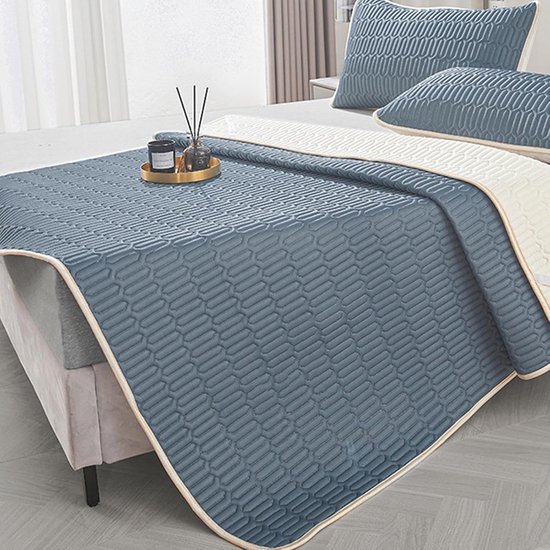 Zomerslaaplaken - Zomerkoelmat Bed - Koel Slapen - Zijde Koelstof - 180x200 cm - Blauw — afbeelding 5