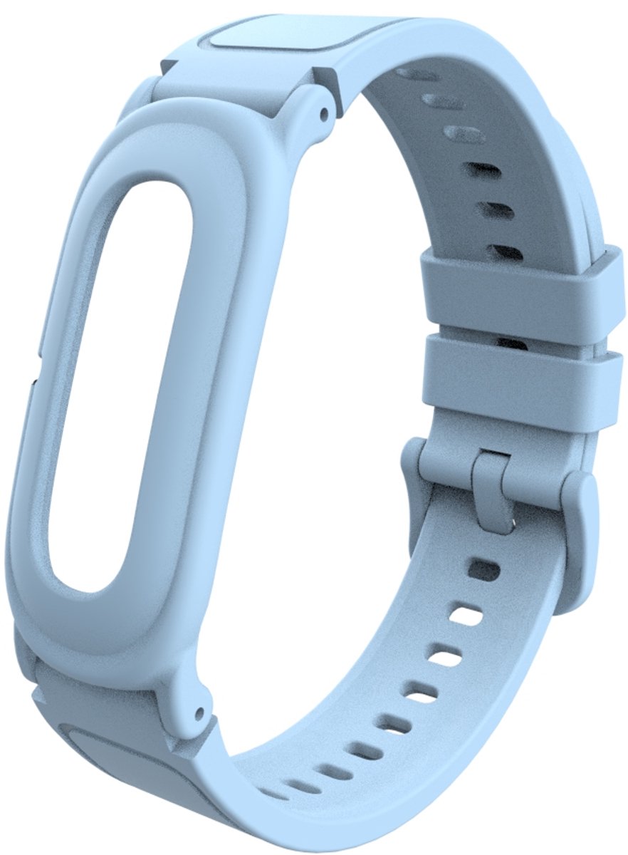 Stravo TPU Sportbandje – Geschikt voor Fitbit Air – Zacht, Comfortabel & Waterbestendig Siliconen Horlogebandje – Lichtblauw