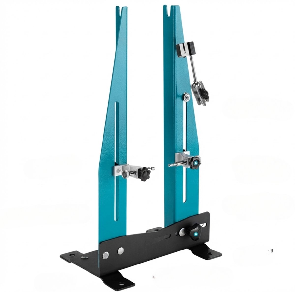 Stervia Fietswiel Rechttrekstandaard - Wielrichter - Geschikt voor 27,5-29 Inch & 700C - Voor Remschijven 140-180 mm - Verstelbaar & Demontabel - Blauw/Zwart - 50 x 27,7 x 19 cm