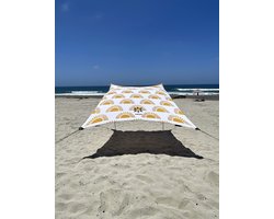 SnelShoppen - Neso Tents Strandtent met Zandanker, Draagbare Luifel en Zonnescherm 2,1 x 2,1 Meter, Gepatenteerde Versterkte Hoeken voor Strand, Campi