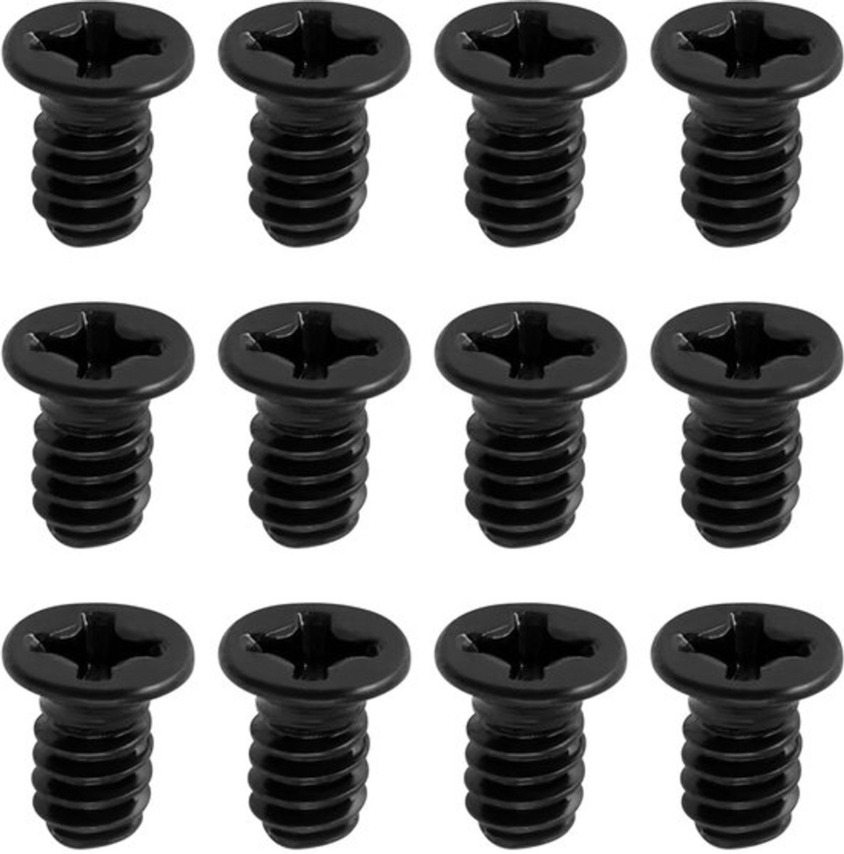 - Zwarte Schroef - 100 Stuks - Platte Kop - 3,5 x 6 mm - Geschikt voor Computer