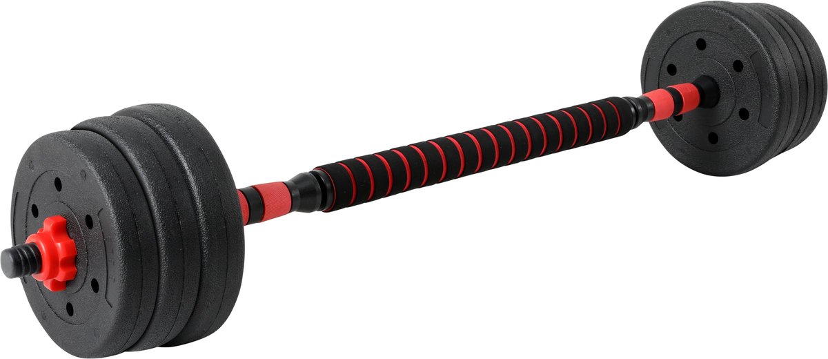 SnelShoppen - Verstelbare Halterset 6-In-1 Kettlebell en Push-Up Stand, Halterstang met Gewichten 10-40 Kg, Fitness en Krachttraining Thuis