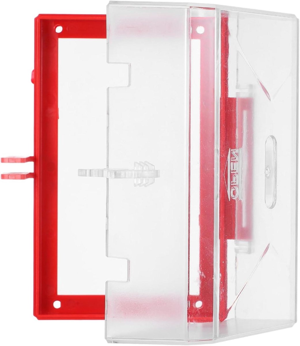 Noodknop Afdekking - Drukknop Beschermer - Veiligheid Noodstop - Transparant Knopontwerp - 15.7 x 9.5 x 6.5 cm - Transparant