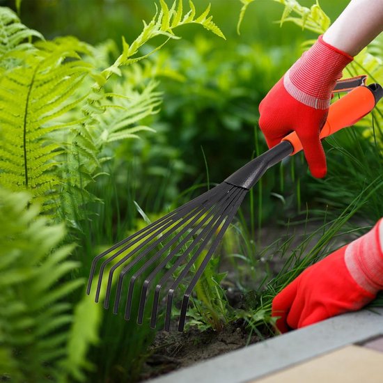 Kleine Tuinhark - Bodemfrees - Grond Losmaken - Ergonomische Handgreep - 12.9 cm - Negen Klauwen — afbeelding 5