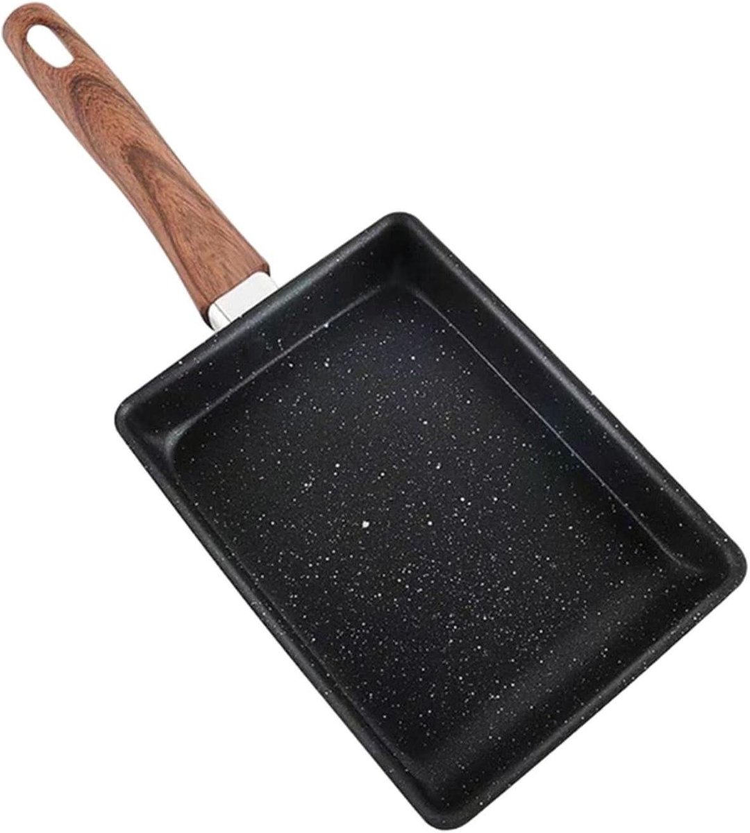 Rechthoekige koekenpan Omeletpan vierkant Ontbijt maken Gelijkmatige warmteverdeling 36x15.5 cm Goudkleurig