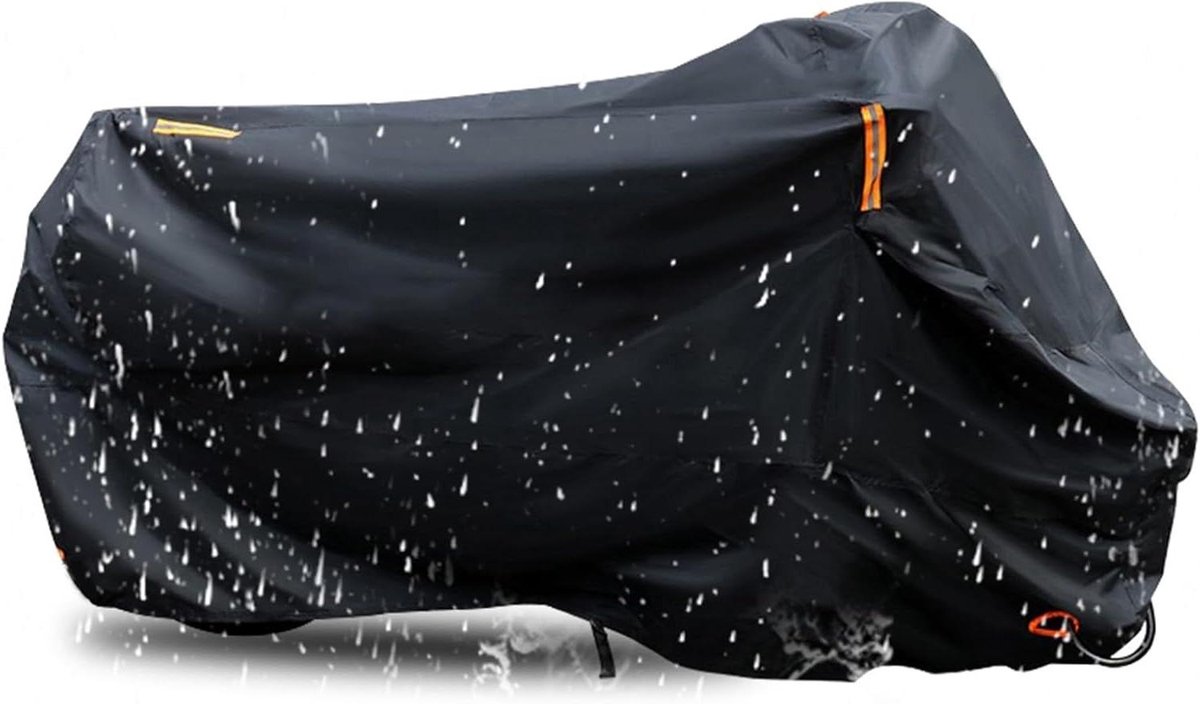 Motorhoes Waterdicht - Motorfiets Cover - Motor Beschermen - Oxford Stof UV Voering - Universeel - Zwart