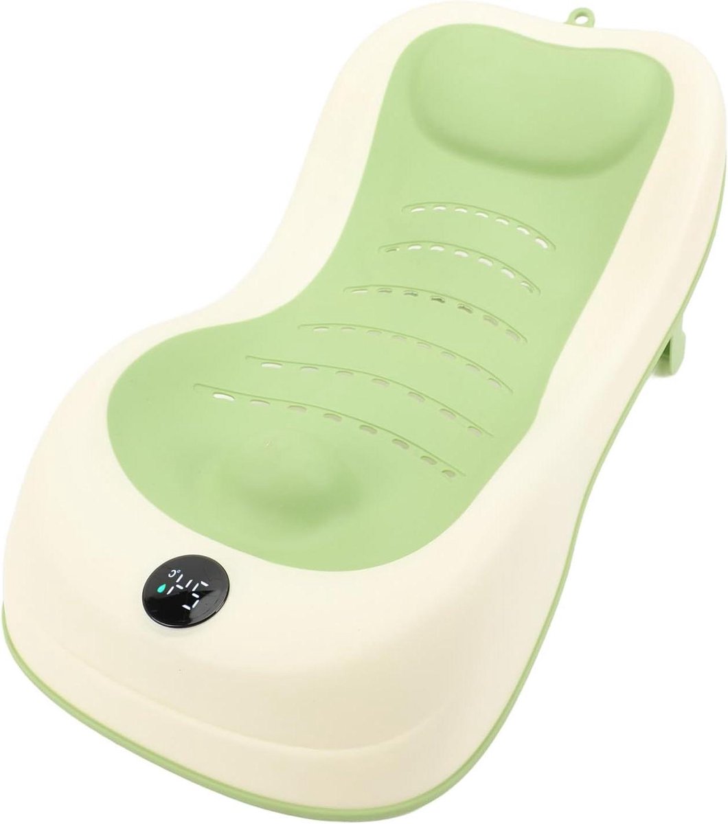 Babybadje met Sensor - Babybadsteun Pasgeboren Badje - Veilig Baden - Baarmoederachtig Comfort - 52 x 27 cm - Groen