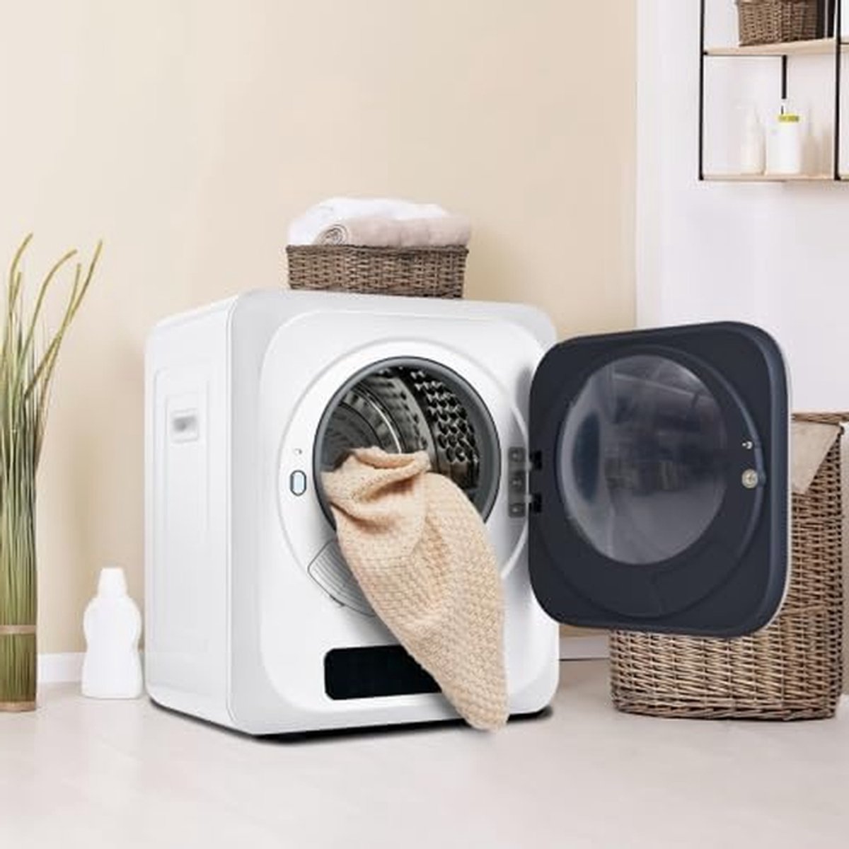 Warmtepompdroger Kleine droger Hygiënisch drogen UV-desinfectie 4.5 kg Wit