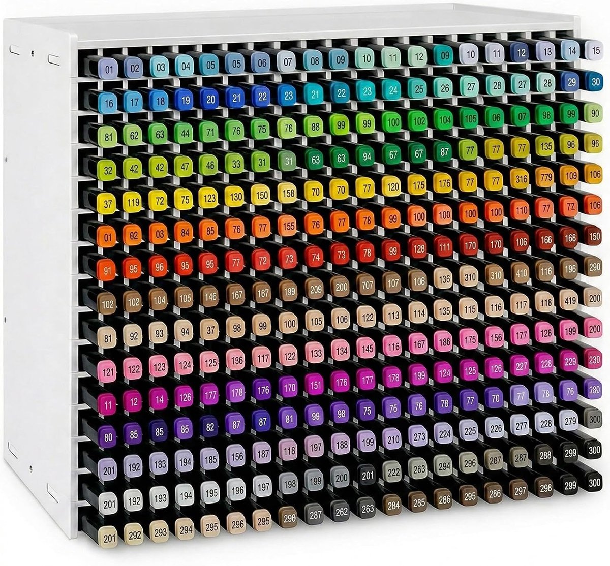 SnelShoppen - Viltopslag Organizer 300 Vakken voor Pennen en Markers - Versterkt PVC, Verstelbare Verdelers, Ideaal voor Creatieve Werkruimtes, Kantoo