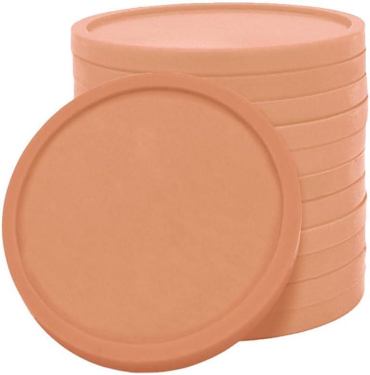 Consumptiemunten - Jeton Speelmunten - Evenementen Organiseren - Gemaakt van Gerecycled Plastic - 500 stuks - Pasteloranje