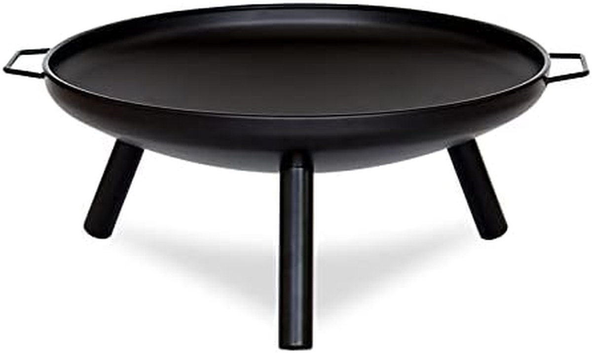 Tuinhaard - Buitenhaard Vuurschaal - Terras Verwarmen - Stabiel Op Drie Poten - 59 cm Diameter - Zwart