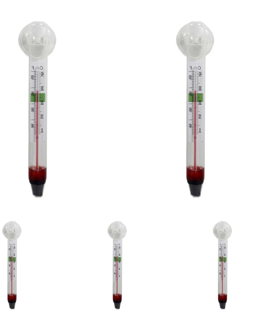 Drijvende Watertemperatuurmeter - Aquarium Thermometer - Water Temperatuur Meten - Nauwkeurige Glasvezel - 10.5 cm - Transparant