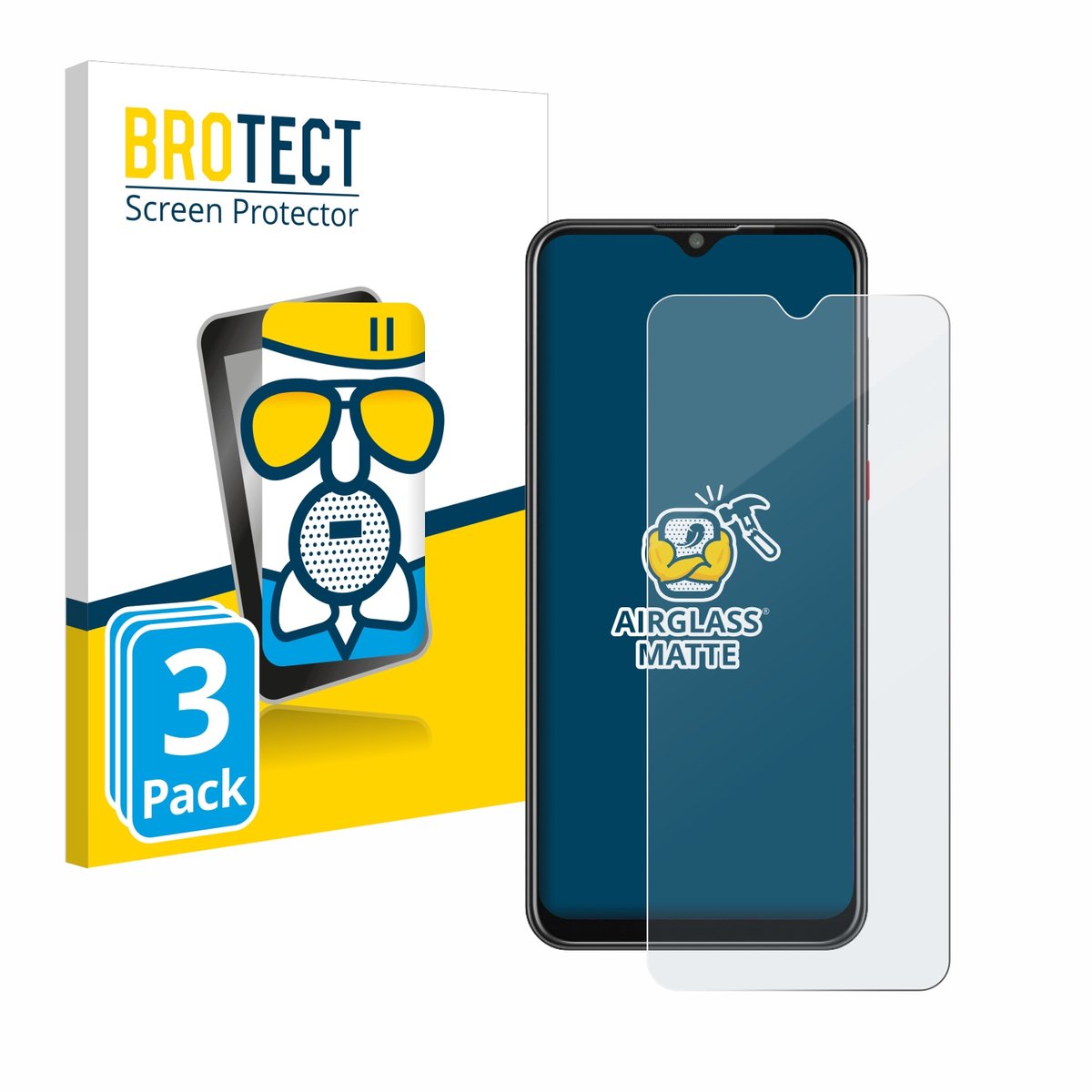 BROTECT - Screenprotector voor ZTE Blade 10 Smart - Folie Beschermfolie Beschermglas matte 3 Stuks