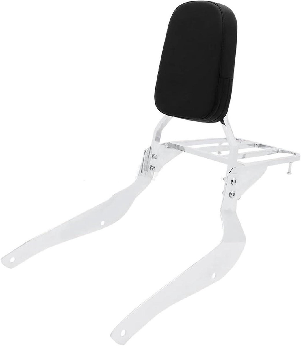 Motorfiets Rugleuning - Passagierskussen Sissybar - Comfortabel Rijden - Waterdicht Leer - Voor Suzuki Intruder - Zwart
