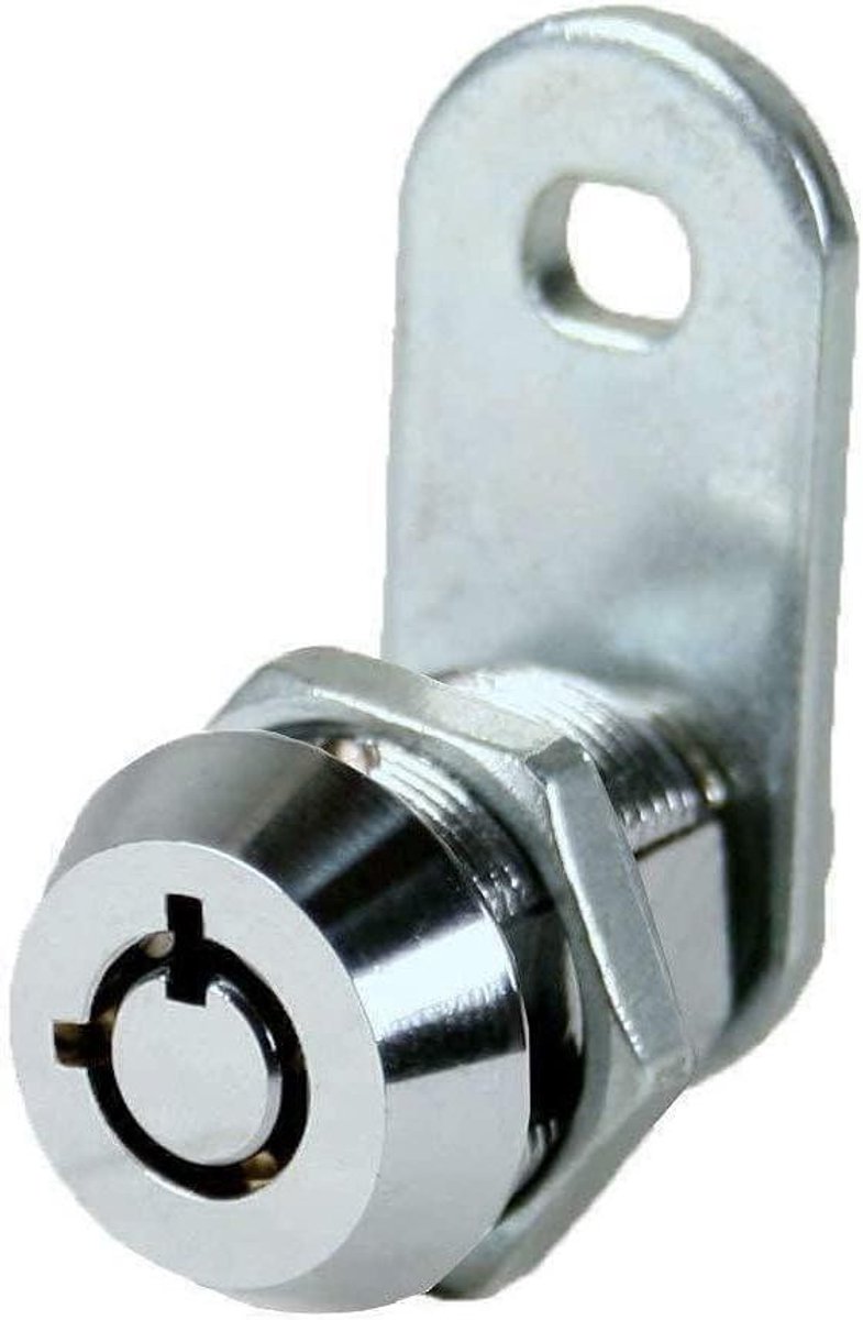 Cilinderslot Set - Gelijk sluitend - Kast Deur Beveiligen - 90 Graden Rotatie - 1 Gram - Zilverkleurig