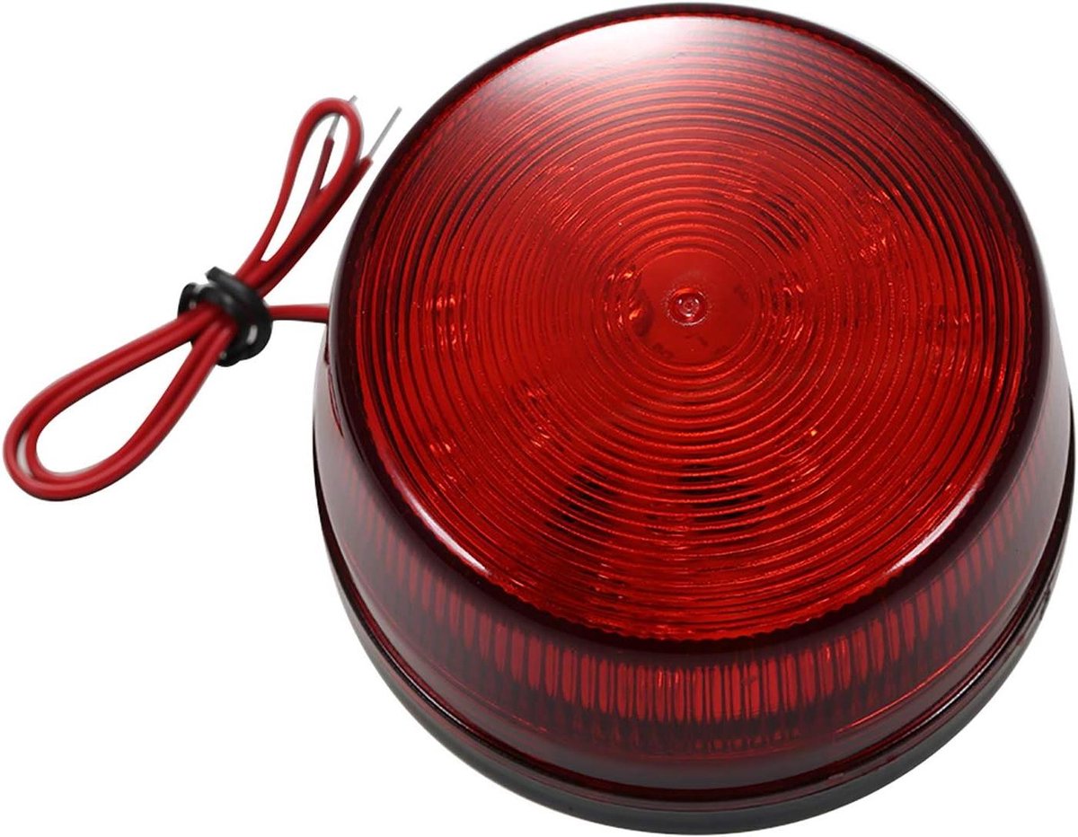 Knipperend Beveiligingslicht - Alarmlicht LED Stroboscoop - Beveiligingssignalen Geven - Regendicht ABS Materiaal - 8x8x8 cm - Rood