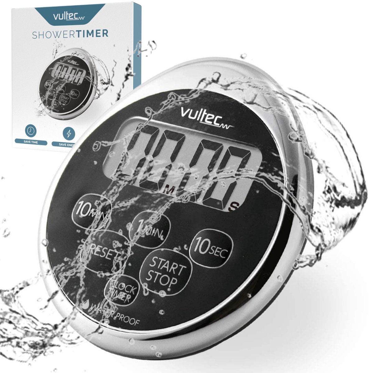 Douchetimer - Digitale Waterdichte Timer - Douche Klok met Alarm - IPX7 Waterproof