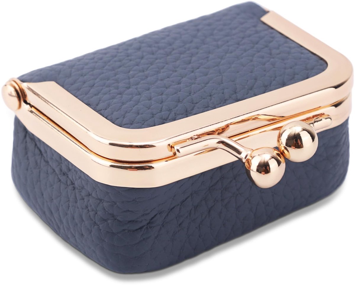 Dailygoods - Echte Leren Mini Sieraden Doos - Draagbare Organizer voor Ringen en Oorbellen
