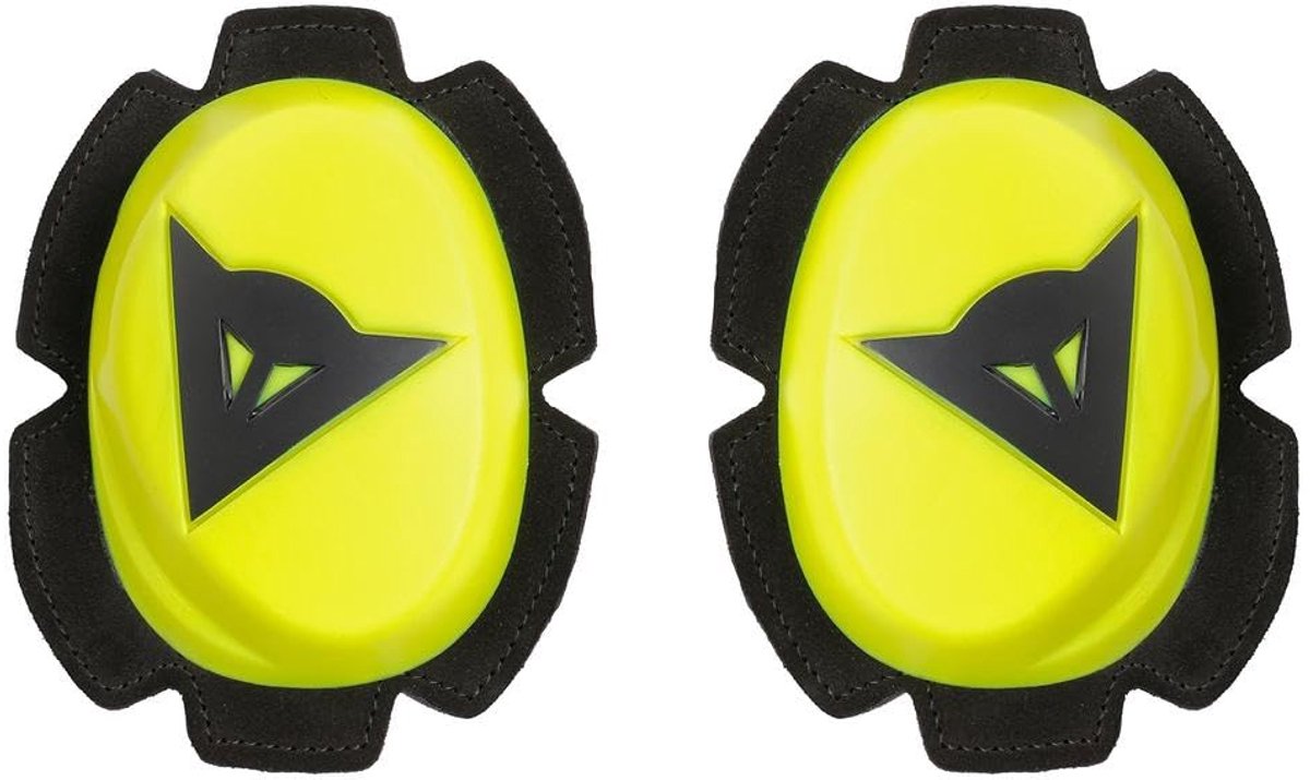 Dailygoods - Pista Knie Slider - Polyurethaan Motorkniebeschermer - Geel Fluo/Zwart