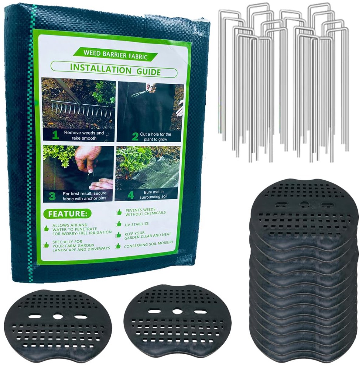 Dailygoods - 2m x 10m Onkruid Controle Doek - Grondbedekking UV Bescherming