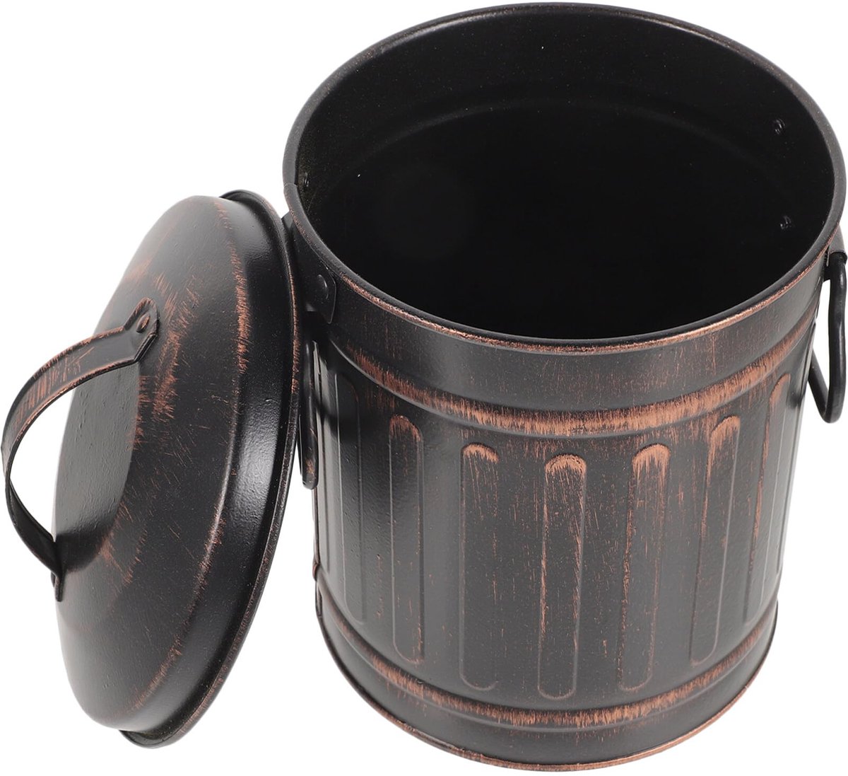 Dailygoods - Mini Haardvuur Asemmer met Deksel en Handgreep - Stalen Asemmer voor Haard en Grill