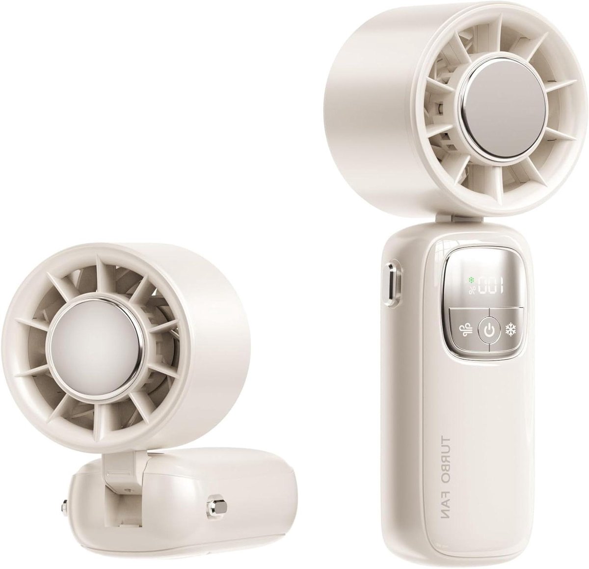 Draagbare Koelventilator - Handventilator Nekventilator - Persoonlijke Koeling - Met Ijscompressysteem - 263 Gram - Wit