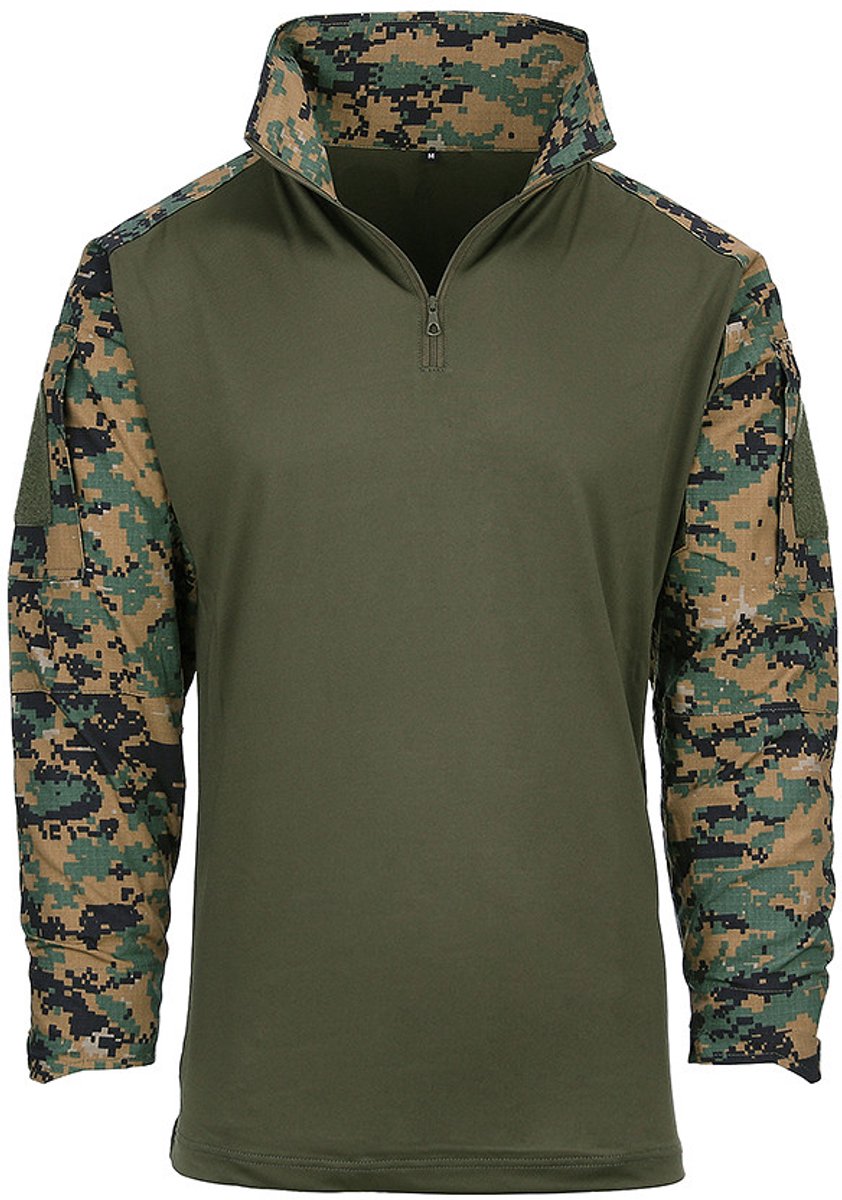 101 INC - Tactical shirt UBAC Warrior with elbow pads (kleur: Digital camo / maat: XL)