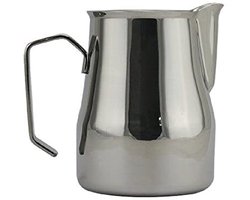 Melkkannetje RVS - Melkopschuimer Werper - Melk Mengen - Professionele Kwaliteit - 7.5 cm Diameter - Zilverkleurig