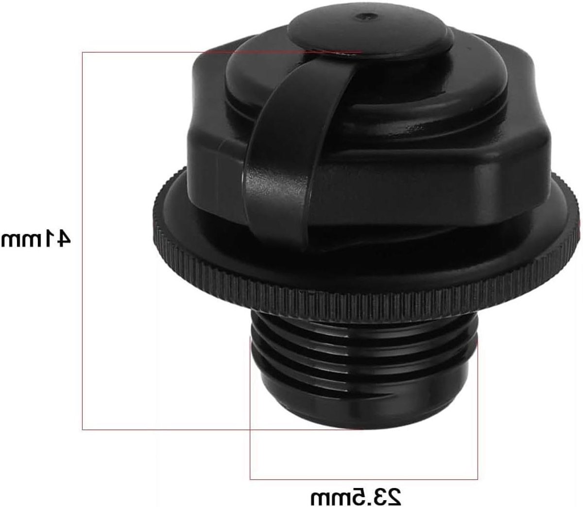 Reserveventieldeksel Opblaasbare Badkuip - Ventiel Dop Bad - Bubbelbad Onderhoud - Hoge Dichtheid Kunststof - 23.5 mm Diameter - Zwart