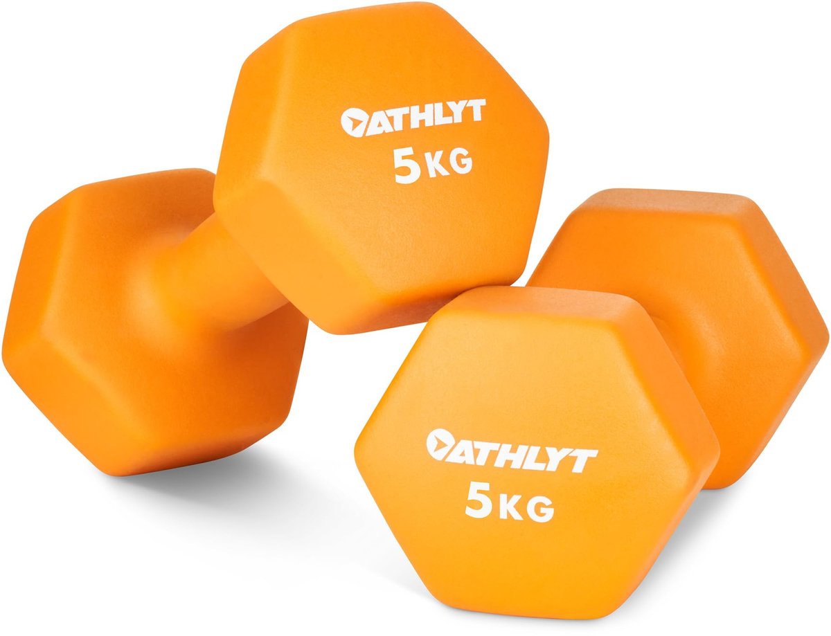 SnelShoppen - Neopreen Haltergewichten 2 x 5 kg Zwart - Ideaal voor Thuis Fitness, Krachttraining, Crossfit en Sporten