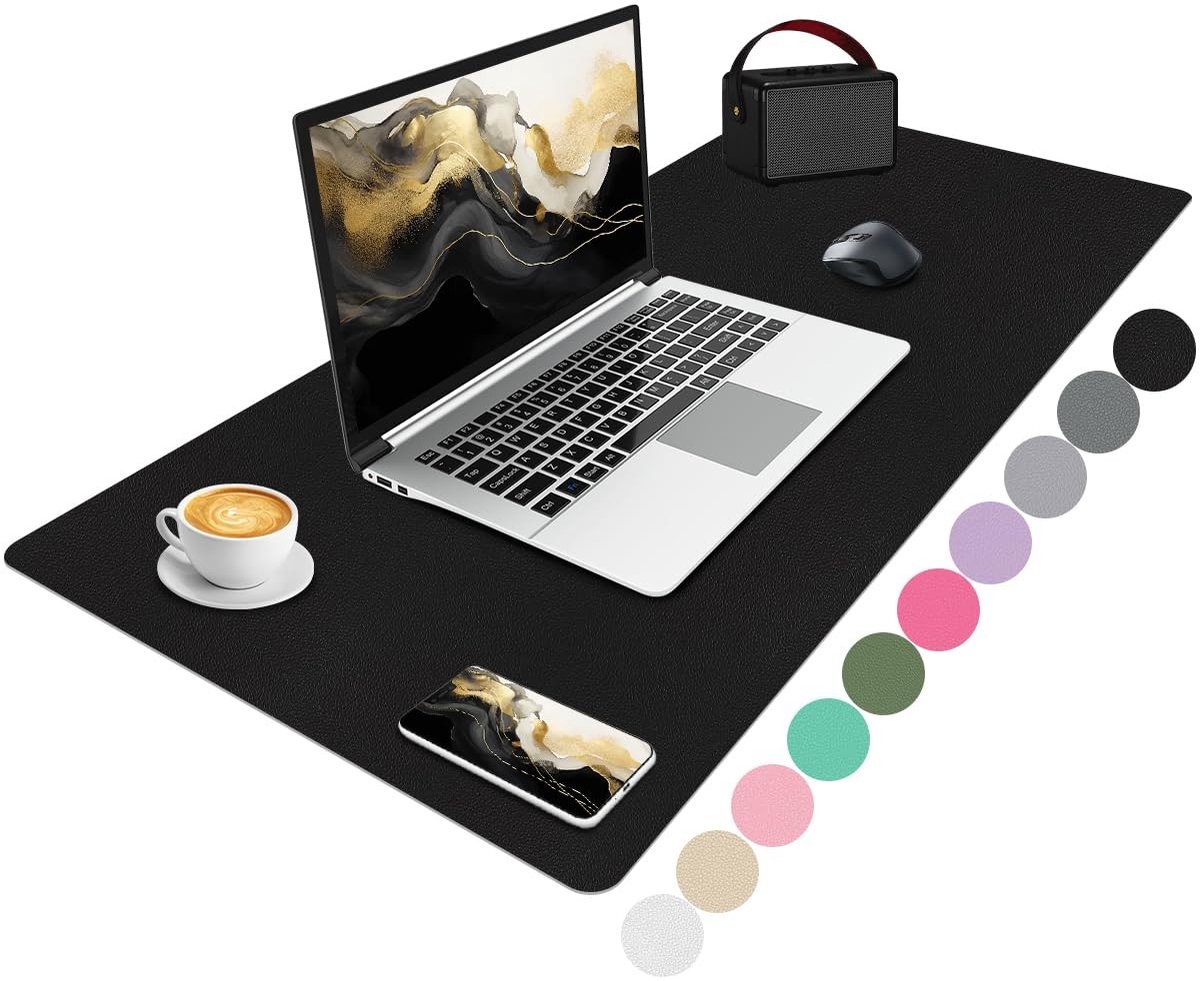 Dailygoods - Niviy Leren Bureau Mat - Waterdichte en Antislip Desk Pad 90x43 cm voor Thuis en Kantoor