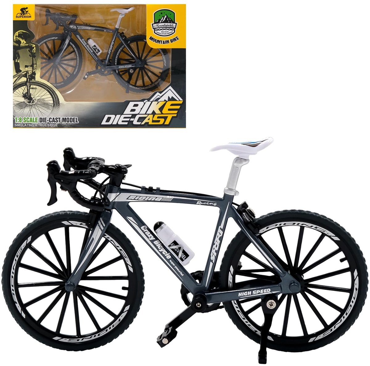 Dailygoods- Mountainbike Speelgoed - Miniatuur Vingerfiets - Hoogwaardige Legering - Draagbaar - Decoratie - Cadeau voor Verjaardagen - Fietsmodel
