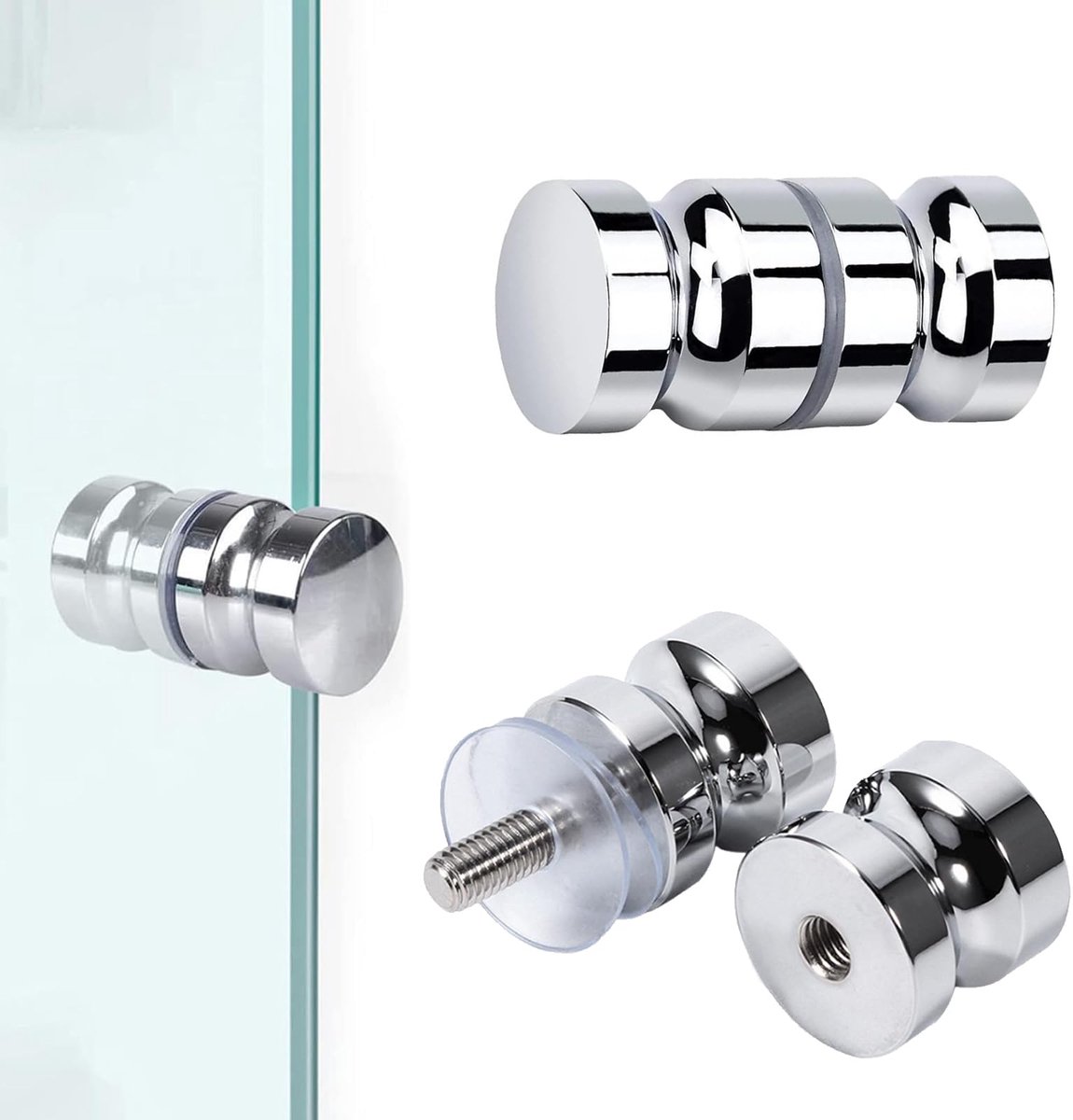 Dailygoods - 2x Douchedeurknop - Handgreep voor Glasdeuren