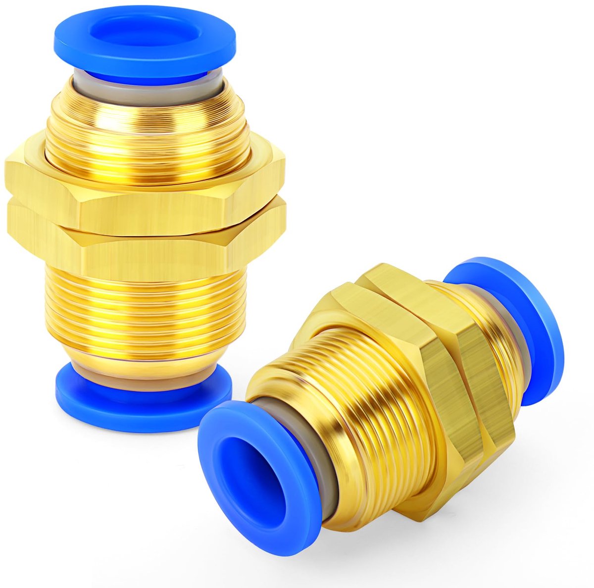 Dailygoods - 2 Stuks 8MM Pneumatische Connectoren - Snel Koppelen voor Diverse Toepassingen